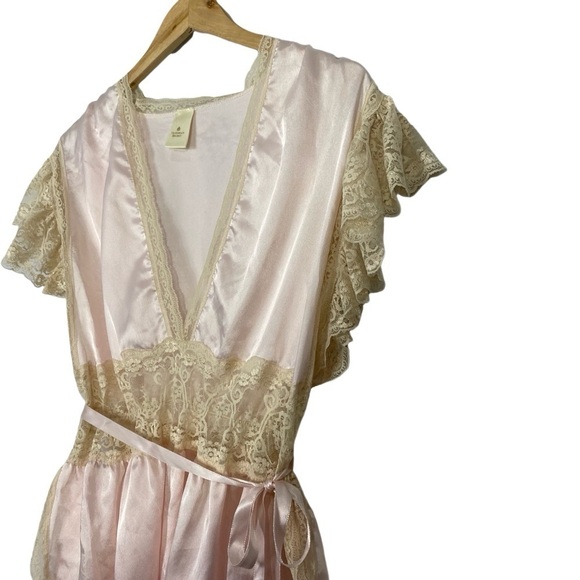 VICTORIA'S SECRET Vintage Gold Label Satin Lace Romper Teddy - Picture 5 of 14